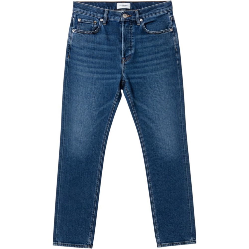 Everlane The Cheeky Jean High Rise Straight Leg Blue Denim Crop Size 26 RN139393